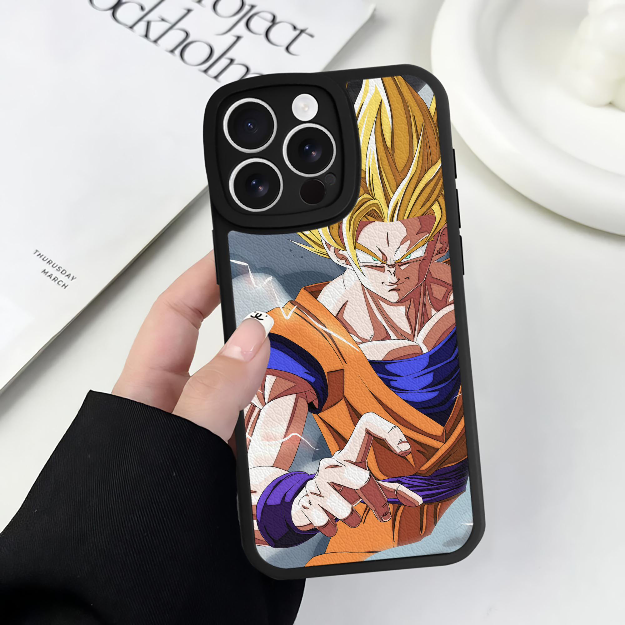 （画像用） ドラゴンボール DRAGON BALL 【iPhone 16シリーズ対応】シリコンスマホケース（レザー調） 材質：シリコン